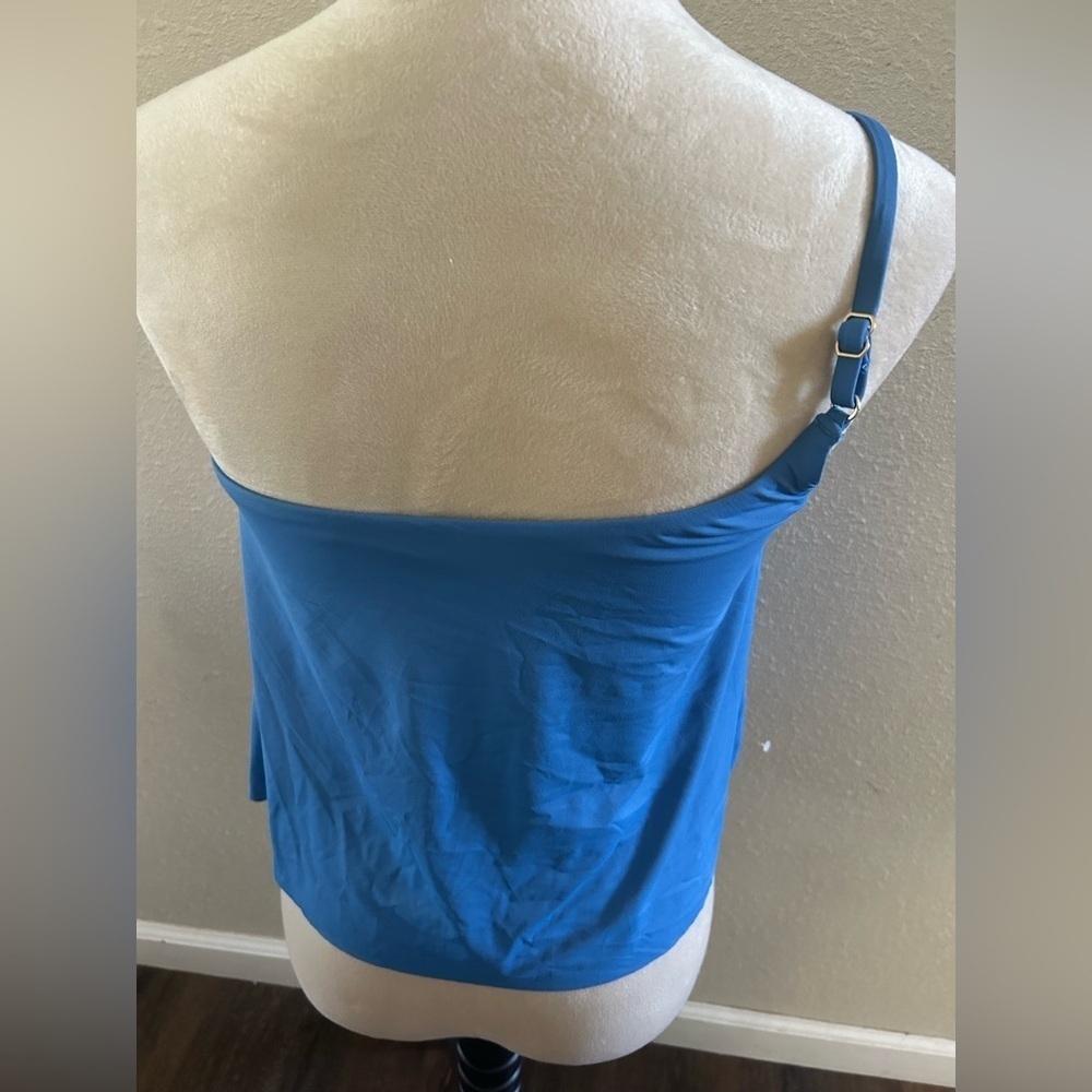 Michael bi Michael Kors Blue One-Shoulder chain Women's Tankini size S - Picture 4 of 5